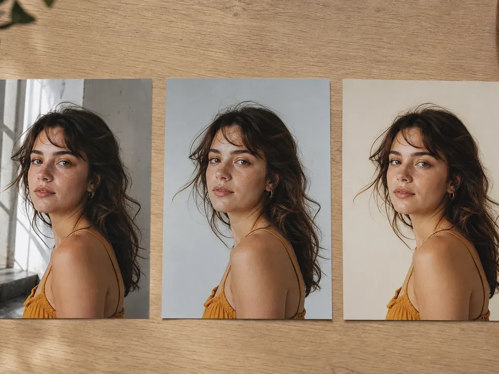 Oil-painted beach portrait generated from a reference photo with AI editing